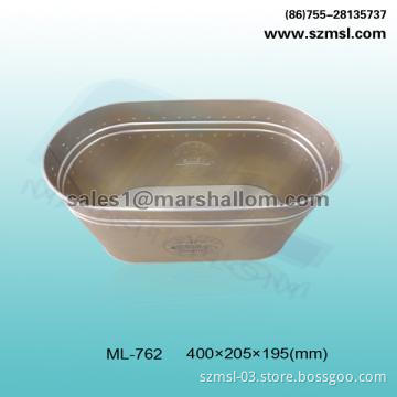 tin bucket, metal bucket, tin can